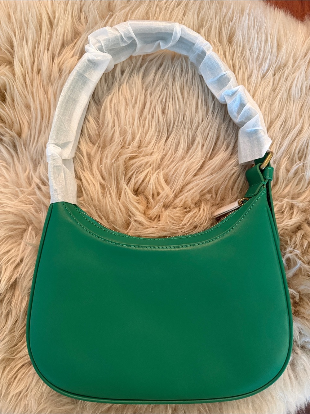 J.Crew Copenhagen Green Curved Shoulder Bag - Sleek Women's Handbag